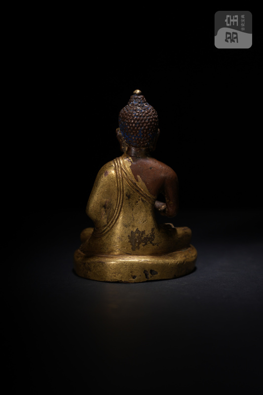 明 扎什布伦寺风格 铜鎏金不空成就佛 - 图4